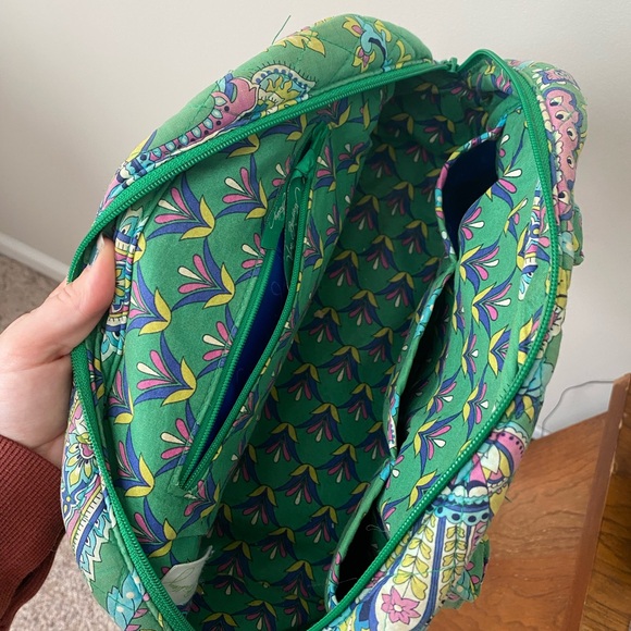 Vera Bradley Green Paisley Travel Bag - Picture 4 of 4
